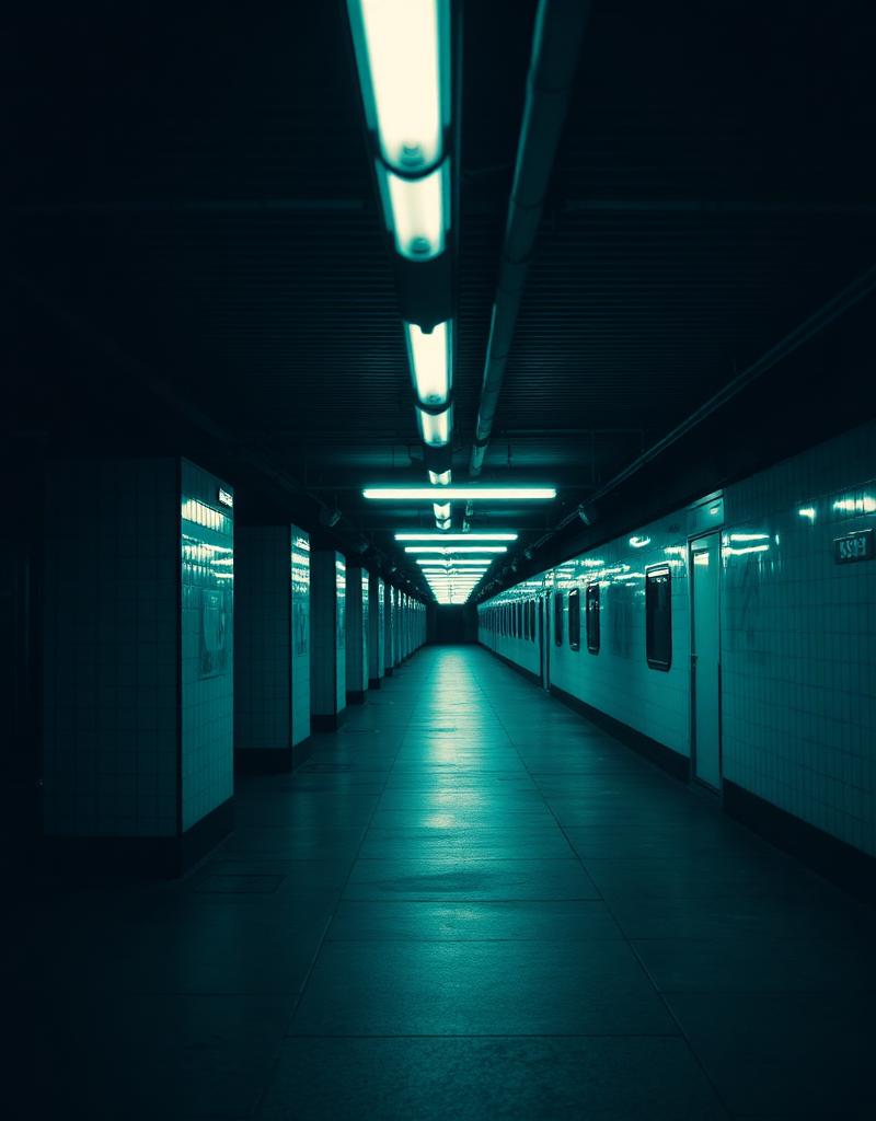Reference: empty subway corridor at night